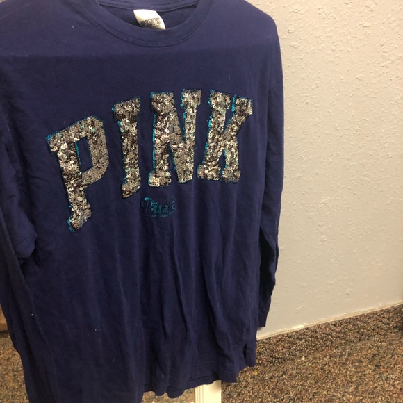 PINK Victoria's Secret Tops - navy blue PINK long sleeve shirt